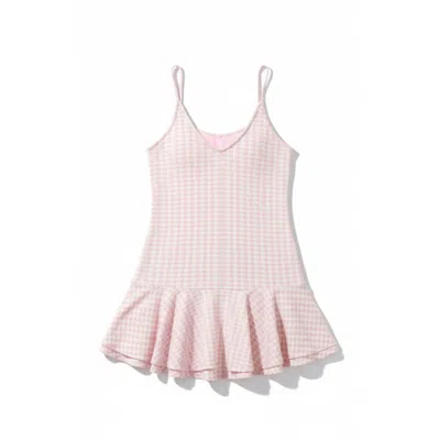 Altra Volta Women's Pink Checkered Tennis Dress