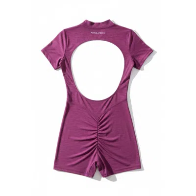 Altra Volta Women's Purple Open Back Zip Jumpsuit