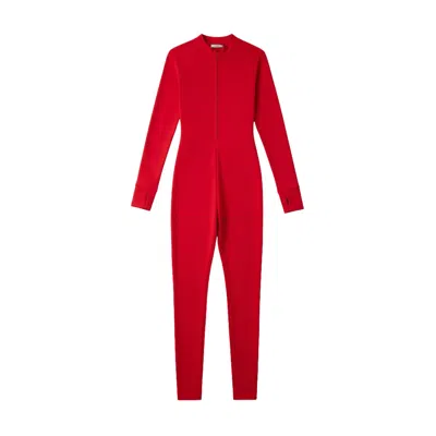 Altra Volta Women's Red Sculpt Soft Zip Jumpsuit