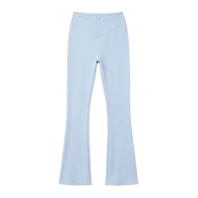 Altra Volta Women's Ribbed Bootcut Leggings - Blue