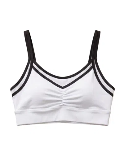 Altra Volta Women's White Contrast Sports Bra In Multi