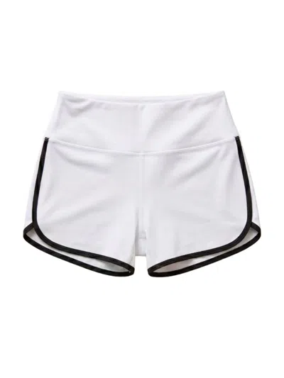 Altra Volta Women's White Sculpt Contrast Shorts