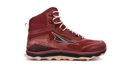 Altra Women's Lone Peak All Weather Trail Running Shoes In Dark Red In Brown
