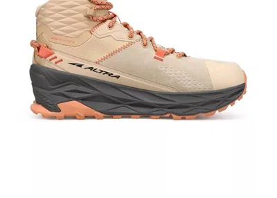 Altra Women's Olympus 5 Hike Mid Gtx Sneaker In Sand In Orange