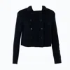 Altramoda Redressing The World Black Women's -button Jacket In Pure Recycled Wool In Black