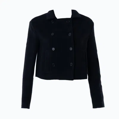 Altramoda Redressing The World Black Women's -button Jacket In Pure Recycled Wool