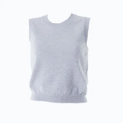 Altramoda Redressing The World Men's Black Women's Gilet In Pure Light Grey Cashmere