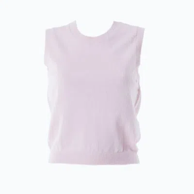 Altramoda Redressing The World Men's Pink / Purple Women's Gilet In Pure Light Pink Cashmere In Pink/purple