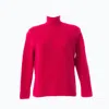 Altramoda Redressing The World Pink / Purple Women's Oversized Turtleneck Sweater In Responsible Wool And Cashmere Cherry In Pink/purple