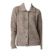 Altramoda Redressing The World Brown Hedda Women's Jacket In Bouclé Wool And Silk, Sand In Brown