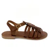 Altramoda Redressing The World Brown Lido Fringe Sandals For Women In Vegetable-tanned Leather - Tan