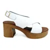 Altramoda Redressing The World Firenze Heeled Sandals For Women In Vegetable-tanned Leather - White