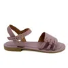 Altramoda Redressing The World Pink / Purple Lido Women's Sandals With Knotted Straps In Vegetable-tanned Leather - Pink