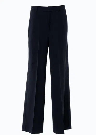Altramoda Redressing The World Women's Black Pantaloni Gamba Larga Nero Da Donna In Lana Responsabile