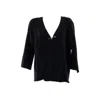 Altramoda Redressing The World Women's Cardigan In Recycled Cashmere Black In Black