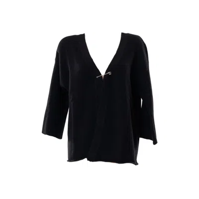 Altramoda Redressing The World Women's Cardigan In Recycled Cashmere Black