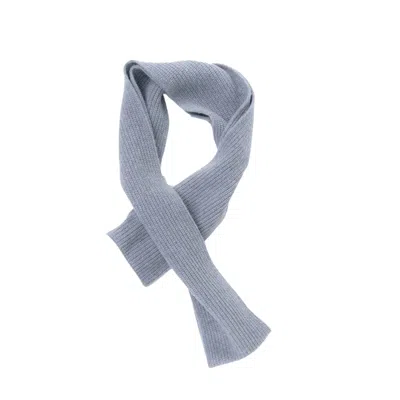 Altramoda Redressing The World Women's Snake Scarf In Ivory Grey Responsible Wool And Cashmere.
