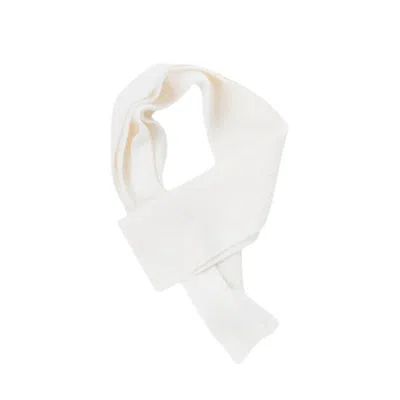 Altramoda Redressing The World Women's Snake Scarf In Ivory White Responsible Wool And Cashmere
