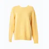Altramoda Redressing The World Yellow / Orange Women's Crewneck Sweater In Responsible Wool And Cashmere In Yellow/orange