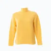 Altramoda Redressing The World Yellow / Orange Women's Oversized Turtleneck Sweater In Responsible Wool And Cashmere Pineapple Yell In Yellow/orange
