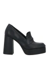 Altraofficina Woman Loafers Black Size 8 Leather In Black
