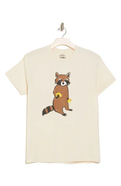 Altru Double Taco Raccoon Graphic T-shirt In Neutral