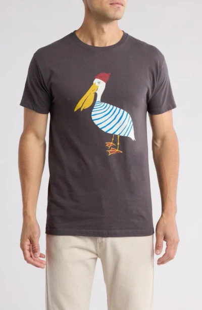 Altru Gilligan Pelican Cotton Graphic T-shirt In Charcoal