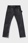 Altu Leather Workwear Pant In Black