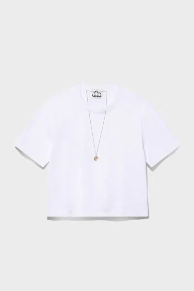 Altu Necklace Crop T-shirt In Optic White