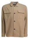 Altum Cotton Overshirt Jacket In Brown