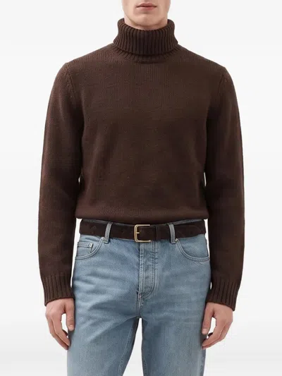 Altum Roll-neck Cashmere Sweater In Brown