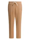 Altum Side-stripe Drawstring Trousers In Brown
