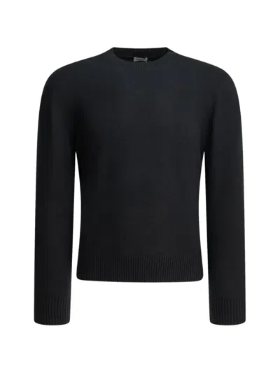 Altum Stockinette-stitch Crew-neck Sweater In Black