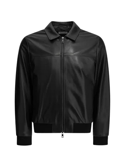 Altum Nappa Leather Jacket In Black