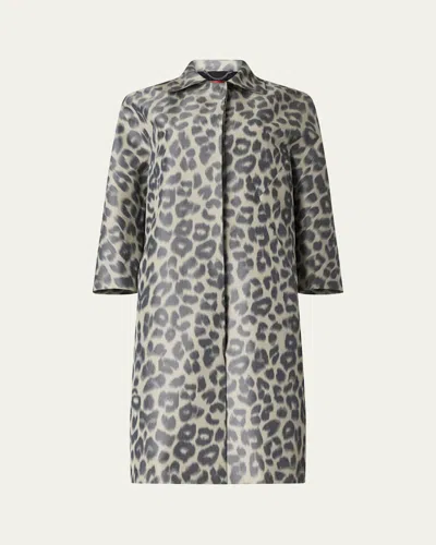 Altuzarra Adams Leopard Silk-blend Coat In Antique Pearl Leopar
