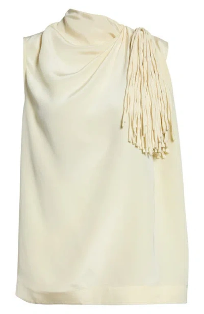 Altuzarra Alden Fringe Silk Top In White