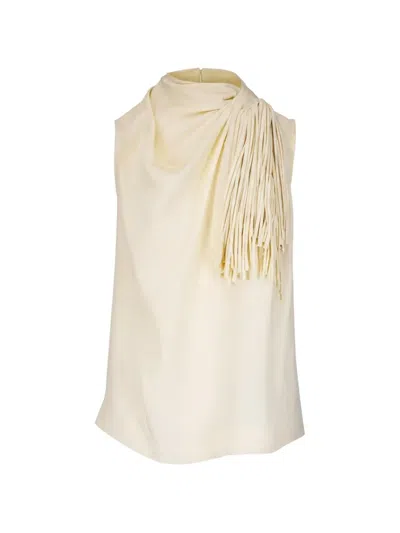 Altuzarra Alden Fringe-detail Draped Blouse In Multi