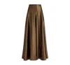 Altuzarra Ames Yoke Silk Maxi Skirt In Brown