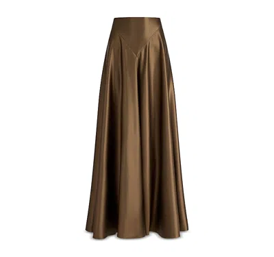 Altuzarra Ames Silk Skirt In Brown