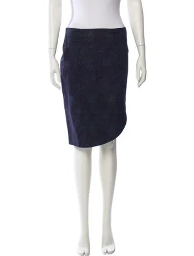 Pre-owned Altuzarra Animal Print Knee-length Skirt In Blue