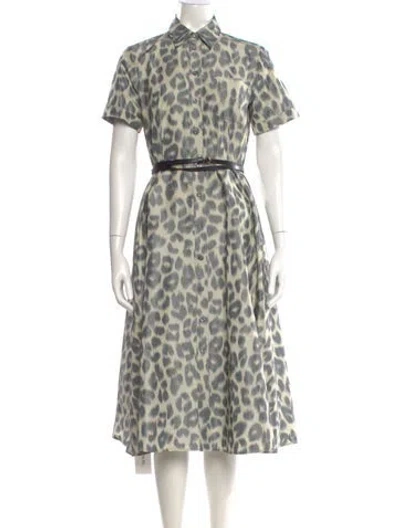 Pre-owned Altuzarra Animal Print Long Dress In Multi
