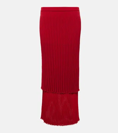 Altuzarra Ariana Pleated Knit Maxi Skirt In Grenadine