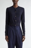 Altuzarra Arlette Merino Wool Blend Cardigan In 000400 Navy
