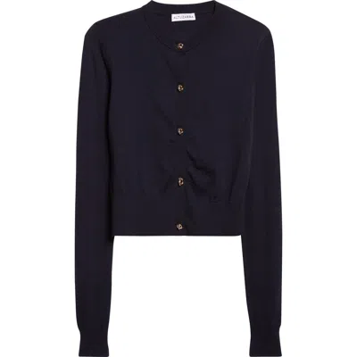Altuzarra Arlette Merino Wool Blend Cardigan In Blue