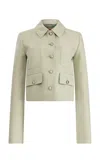 Altuzarra Astley Cotton-blend Jacket In Green
