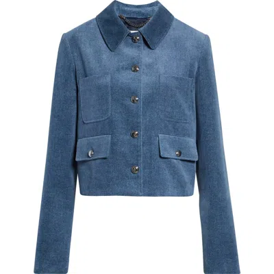 Altuzarra Astley Crop Denim Jacket In Blue