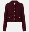 Altuzarra Astley Tweed Single-breasted Jacket In Burgundy