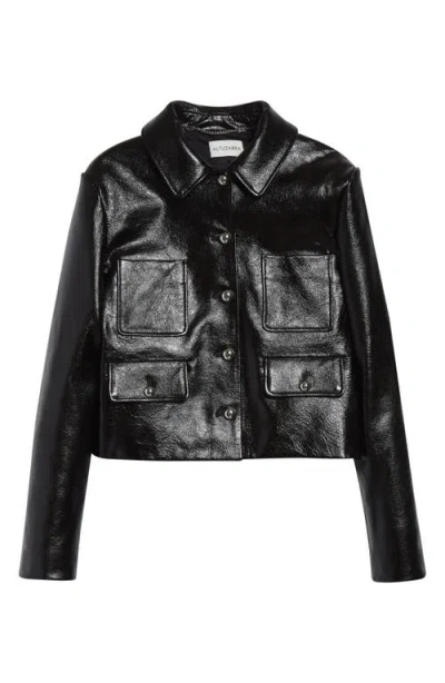 Altuzarra Astley Lambskin Leather Jacket In Black