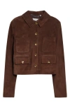 Altuzarra Astley Lambskin Leather Jaclet In Brown