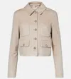 Altuzarra Astley Suede Jacket In Animal Print